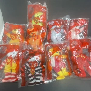 McDonald’s 25th Anniversary Happy Meal Set Of 9 TY Teenie Beanie Babies 2004 NEW - Picture 1 of 11