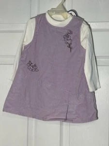 George 12 months Dress Jumper lavender Lined Velour 3 piece outfit NWT - Picture 1 of 5