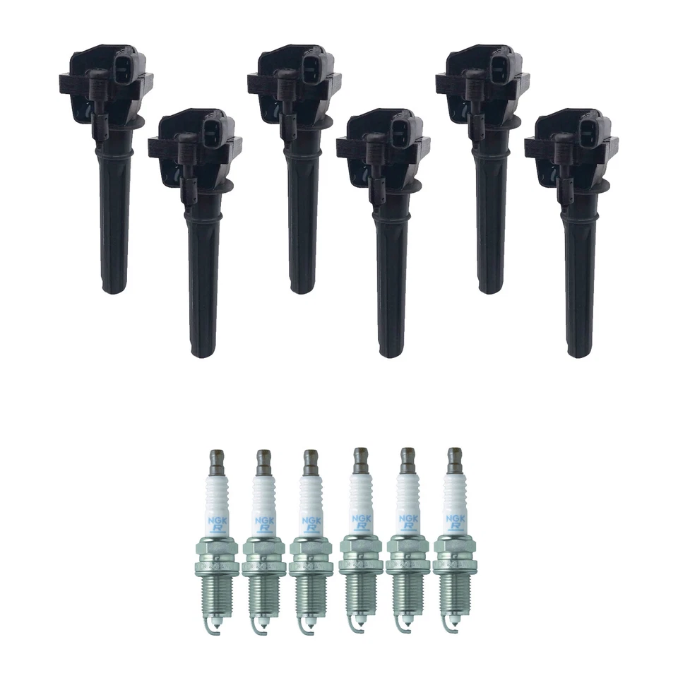 Hitachi 6 Ignition Coil 6 NGK Platinum Spark Plugs Kit For 300M Interpid LHS V6 - Imagem 1 de 1