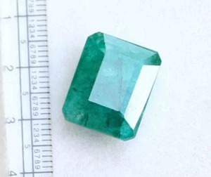 Piedra preciosa suelta esmeralda verde brasileña corte octágono natural de 17,10 quilates - Imagen 1 de 5