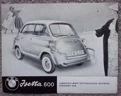 BMW ISETTA 600 original 1958 USA Mkt Folleto de ventas Foto 1 de 4