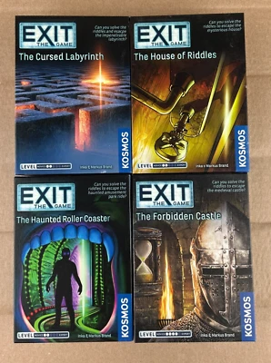 Kosmos Exit the Game House of Riddles Cursed Labyrinth Forbidden Castle Lot of 4 - Image 1 of 4