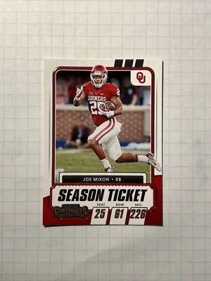 2021 Contenders Draft Picks Base Season Ticket #62 Joe Mixon Oklahoma Sooners - Image 1 of 2