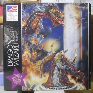 DRAGON WIZARD DE MYLES PINKNEY - Completo - GRAN ROMPECABEZAS AMERICANO ROMPECABEZAS DE FÁBRICA - Imagen 1 de 2