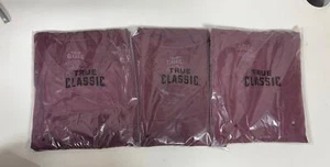 3 Pack True Classic Mens T-Shirts - Short Sleeve Crew Neck Plain Burgundy, XXL - Picture 1 of 1