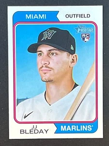 JJ BLEDAY RC 2023 Topps Heritage Rookie Card #385 Miami Marlins - Picture 1 of 2