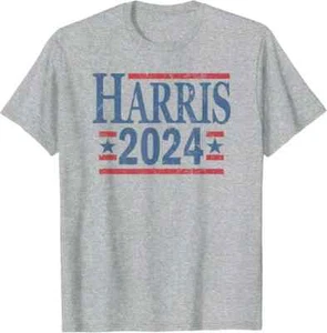 Kamala Harris 2024 Vintage Style T-Shirt Grey Unisex All Sizes - Picture 1 of 1