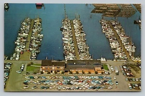 Postkarte WA Fisherman's Terminal The Warf Seattle Washington Luftaufnahme um 1962 - Bild 1 von 2