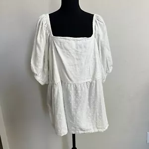 Old Navy Top 4X Plus Landhaus Bauer Western gesmokt eckiger Ausschnitt Frühling Freizeit - Bild 1 von 13