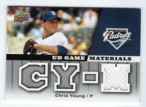 2009 UD GAME MATERIALS CHRIS YOUNG GM-CY NM UPPER DECK USED JERSEY - Picture 1 of 2