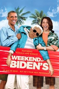 Week End at Biden's Poster Barrack and Kamala Funny Debate Caricature 12x18in - Picture 1 of 1