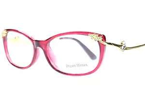 Dream Himax 9073 Clear Pink Swarovski Crystals Designer Italy Eyeglasses 54-15mm - Picture 1 of 9