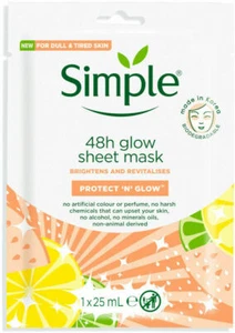 NEW | Simple Protect 'N' Glow 48h Glow Sheet Mask - 21ml - Picture 1 of 2