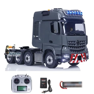LESU 1/14 Metal RC Tractor Truck Flysky I6S RTR Car Sounds Lights Rotating Light - Picture 1 of 21