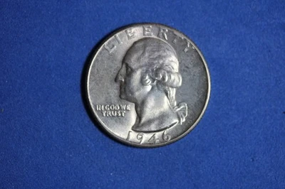 Estate Find 1946 D- Washington Quarter #K57725 - Image 1 of 2