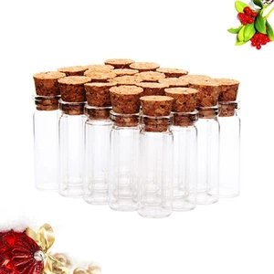 24 PCS Wishing Bottle Small Tiny Glass Spell Jars Vials with Corks Mini - Picture 1 of 11