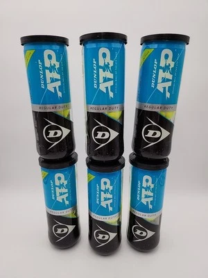 Dunlop ATP Tennis Balls(3 Per Can) Regular Duty Lot of 6 Cans New  - Image 1 of 4