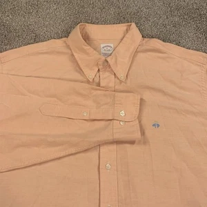 Brooks Brothers 1818 Men's XL Solid Orange Traditional Fit All Supima Cotton - Picture 1 of 7