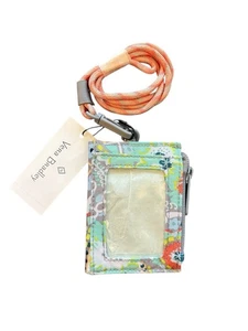 Vera Bradley ReActive RFID Lanyard Card Case Wallet Citrus Paisley New NWT - Picture 1 of 5