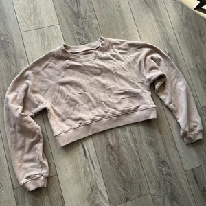 Sudadera Daily Drills Beige Recortada Manga Larga 100% Algodón Mujer Mediana - Imagen 1 de 6