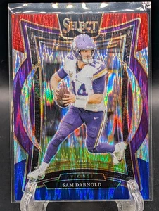 2024 Panini Select Sam Darnold #92 Concourse Red Blue Shock Vikings - Picture 1 of 2