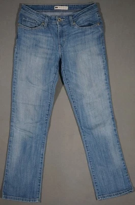 XA03437 **LEVI'S ** 529 ИЗОГНУТЫЕ ПРЯМЫЕ ШТАНИНЫ женщин Western синие джинсы sz10 PETITE - Изображение 1 из 4