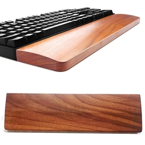 Comfortable Walnut Non-slip Keyboard Wrist Rest Support Pad for Work Gaming - Bild 1 von 9