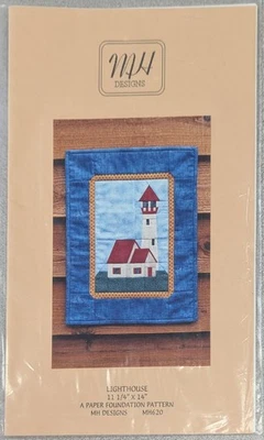 MH Designs Lighthouse Nautical Paper Foundation Wall Hanging Quilt Pattern - Image 1 of 2