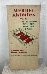 Merdel Skittles 401 Spin Top Bowling Game Original Box New In Open Box - Picture 1 of 12
