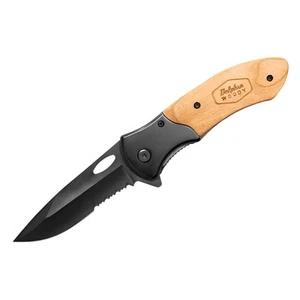 Delphin cuchillo plegable Woody acero inoxidable con mango de madera cuchillo de camping cuchillo de caza - Imagen 1 de 4