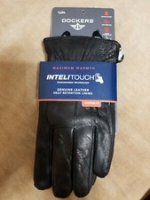 dockers intellitouch leather gloves