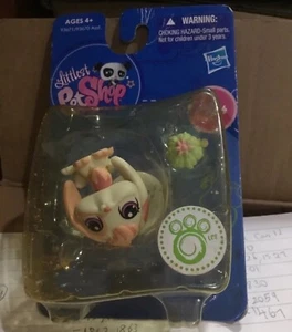 Last New LITTLEST PET SHOP 1304 WHITE PEACH PINK BUNNY RABBIT PURPLE EYES - Picture 1 of 2