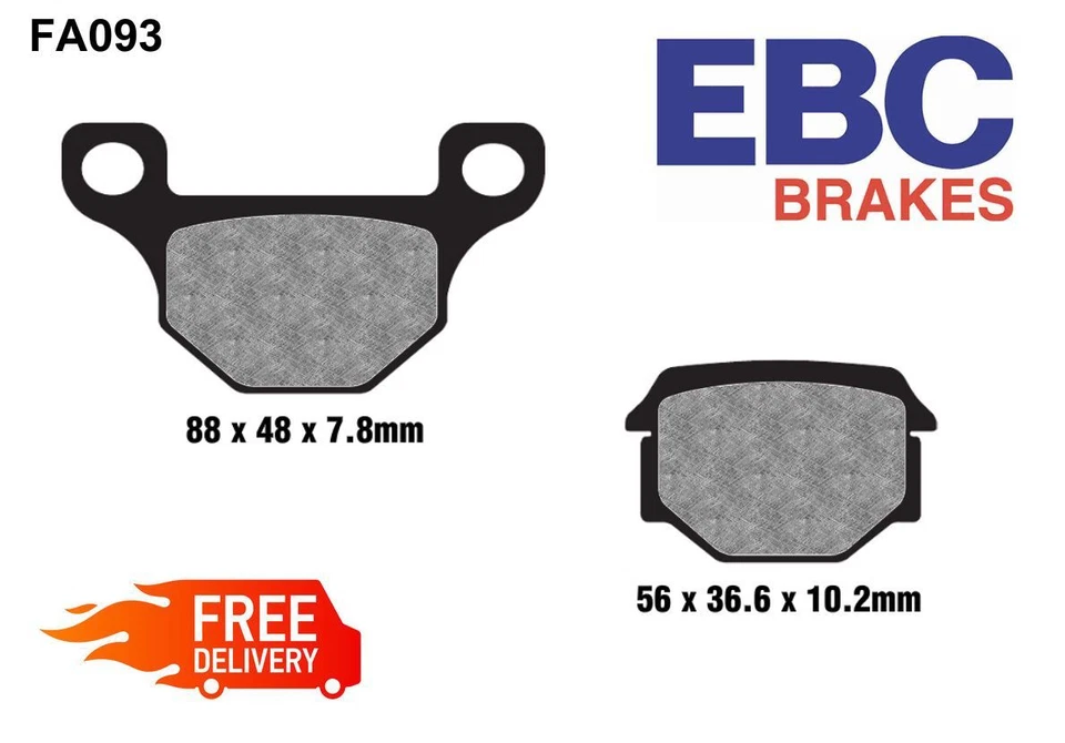 EBC FA093 Organic Street Rear Brake Pads Fits DERBI Senda DRD 125 R 10-12 - Image 1 of 1