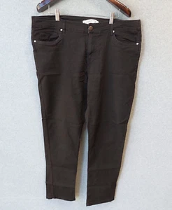 Suzanne Grae Womens Jeans Size 16 Black Denim Straight Stretch - Picture 1 of 9