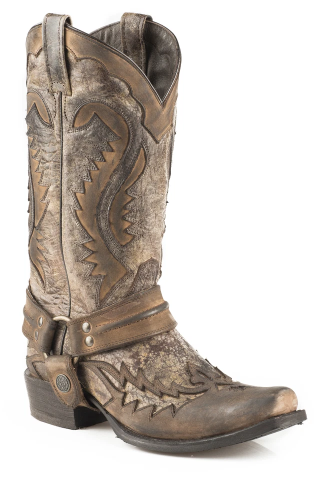 Stetson Mens Brown Leather Outlaw 13In Cowboy Boots - Image 1 of 1