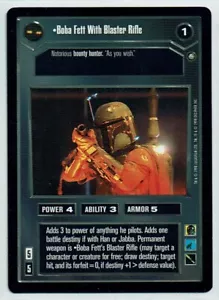STAR WARS CCG VERBESSERTE PREMIERE BOBA FETT MIT BLASTERGEWEHR ex - Bild 1 von 1