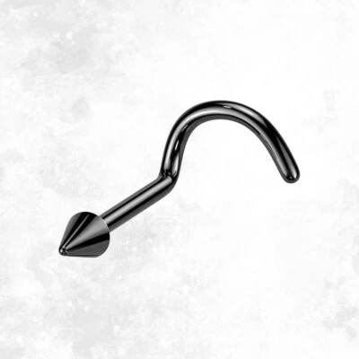 Nose Ring Screw Stud 18G 20G Titanium Implant Grade L Shaped Nose Bone Piercing - Image 1 of 4