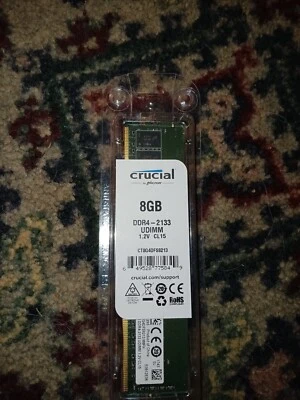 Crucial 8GB (1 x 8GB) PC4-17000 (DDR4-2133) Memory (CT8G4DFS8213) 1 Dimm - Image 1 of 4