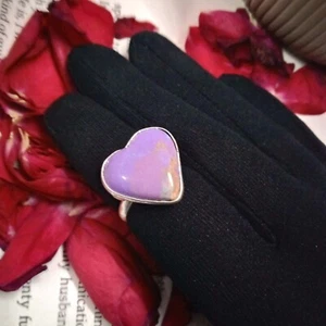 Purple Turquoise Gemstone 1Pcs 925 Sterling Silver Plated Handmade Sizzling Ring - Picture 1 of 2