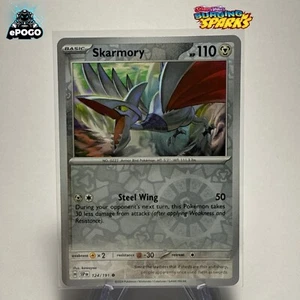 Tarjeta Skarmory 124/191 Holograma Inverso Pokemon Juego de Cartas Coleccionables Surging Sparks COMO NUEVA ENVIADA HOY - Imagen 1 de 2