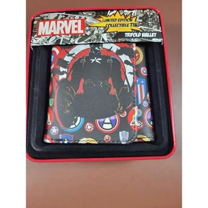 Portafoglio Uomo Marvel Captain America Trifold - Scatola Edizione Limitata! - Foto 1 di 2