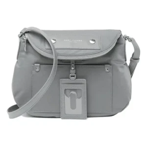 Marc Jacobs Preppy Nylon Large Natasha Crossbody Bag – Rock Grey - Picture 1 of 5