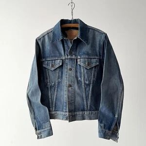 Chaqueta de mezclilla descolorida vintage RARA principios de la década de 1960 Levi’s 557XX tipo 3 'Big E' talla 42 - Imagen 1 de 14
