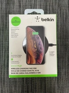 Belkin Wireless Charger 10W Boost Up Charging Pad With Belkin USB Cable Black - Picture 1 of 5