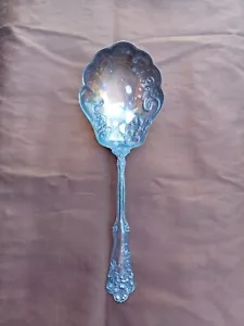 Berries Serving Spoon. Silver Plate Circa 1904 Antique 9 Inches. WM ROGERS. - Picture 1 of 8