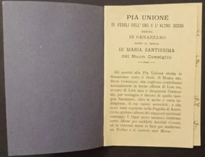 Libretto Pia Unione Maria SS. Guter Rat Genazzano 20er Jahre SELTEN (Religion29) C - Bild 1 von 4