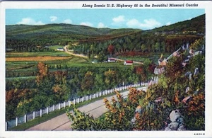 U.S Highway 66 Scenic View Missouri Ozarks Postcard Unposted - Picture 1 of 2