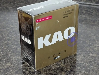 NUEVO Paquete de 10 disquetes KAO MD2HD de alta densidad de 5.25" - Formateado por IBM - Hecho en EE. UU. Foto 1 de 2