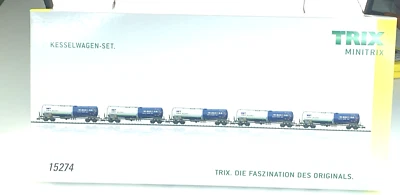Minitrix N-Scale  15274  Kesselwagen-Tank Car Set NIB - Image 1 of 4