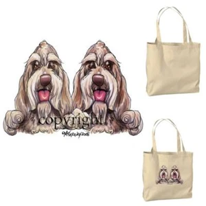 Bolso de Mano Spinone Italiano Perro Amigos Par Dibujos Animados Artista Lona Mercado de Comestibles - Imagen 1 de 3